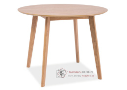 MOSSO II 90, jídelní stůl pr. 90cm, dub