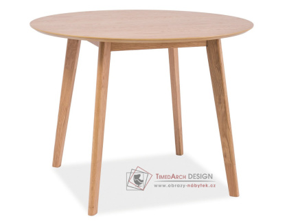 MOSSO II 90, jídelní stůl pr. 90cm, dub