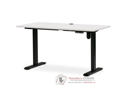 LT-W140 WT, kancelářský stůl s elektricky nastavitelnou výškou, černá / bílá