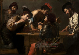 A-2519 Valentin de Boulogne - Vojáci hrací karty a kostky