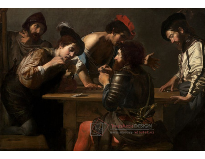 A-2519 Valentin de Boulogne - Vojáci hrací karty a kostky