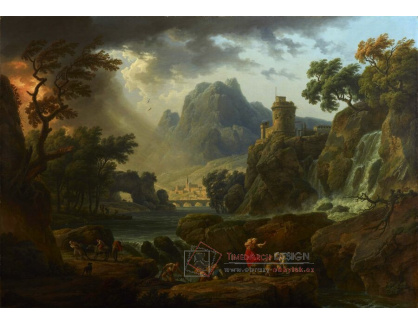 A-7302 Claude-Joseph Vernet - Horská krajina s blížící se bouří