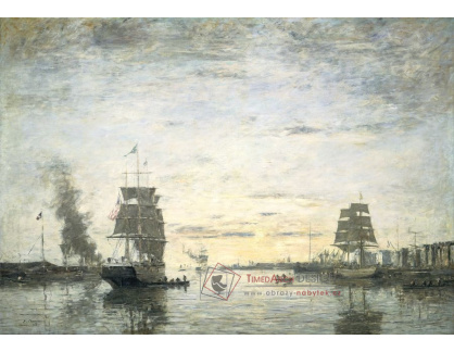 D-7162 Eugene Boudin - Vstup do přístavu v Le Havre