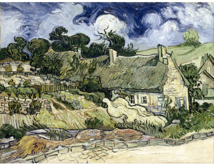 VR2-17 Vincent van Gogh - Domky s doškovými střechami v Cordeville