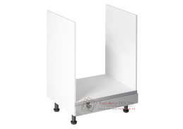 AURORA, dolní skříňka na spotřebiče D60ZK, šedý / bílý lesk