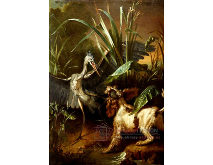 A-4862 Jean Baptiste Oudry -  Pes čelící volavce