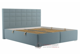 BORA, čalouněná postel 180x200cm, látka modrošedá