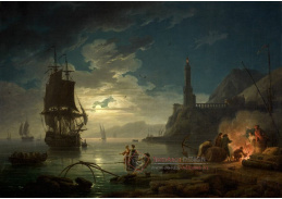 A-7304 Claude-Joseph Vernet - Pobřežní scéna v měsíčním světle