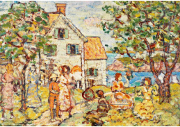 D-7448 Maurice Brazil Prendergast - Pláž a dva domy