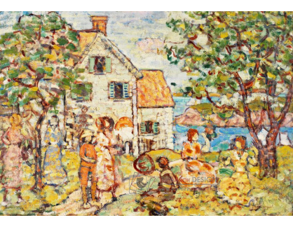 D-7448 Maurice Brazil Prendergast - Pláž a dva domy