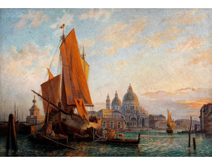 D-9423 Heinrich Jaeckel - Rybářské lodě před Santa Maria della Salute