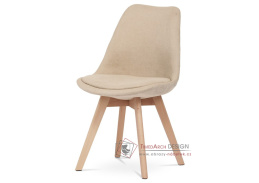 CT-751 CRM2, jídelní židle, buk / látka krémová
