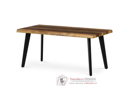 CT-F4412 OLW, konferenční stůl 120x60cm, černý lak / staré dřevo
