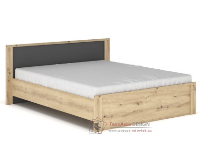 DOMINIKA, postel 160x200cm, dub artisan / šedá
