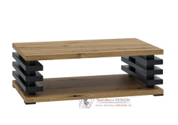 PARGA, konferenční stolek 120x60cm, dub artisan / černá