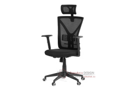 KA-Q851 BK, kancelářská židle, látka mesh černá