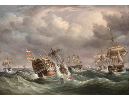 A-3095 Richard Ball Spencer - Santisima Trinidad zničena v bitvě u Trafalgaru 1805