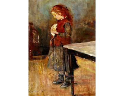 A-5681 Edvard Munch - Rusovlasá dívka s bílou krysou