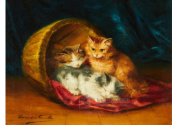 A-6779 Alfred Arthur Brunel de Neuville - Tři spící koťata v košíku