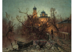 A-8712 Julius Sergius Klever - Večerní atmosféra u řeky