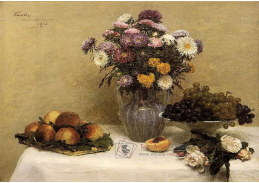 VKZ 187  Henri Fantin-Latour - Zátiší s květinami a ovocem