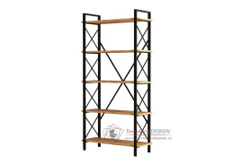 NERO ELIT, policový regál, černá / borovice Atlantic