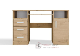DELVIN, psací stůl, dub artisan