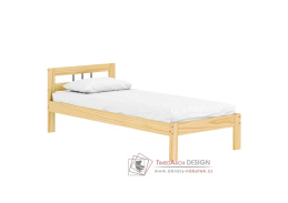 JONA, postel 90x200, přírodní borovicový masiv