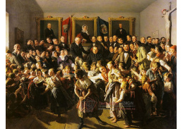 VFGW 99 Ferdinand Georg Waldmüller - Rozdávání ošacení chudým dětem