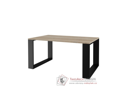 SAVA, konferenční stolek 90x58cm, černá / dub sonoma