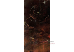 A-3177 Hieronymus Bosch - Vize ukřižovaného svatého mučedníka, pád zatracených do pekla