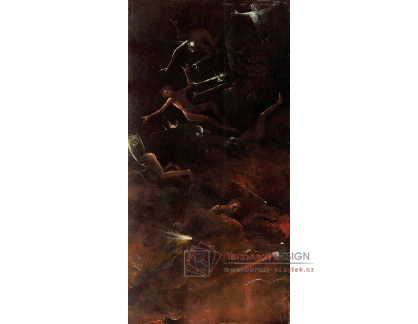 A-3177 Hieronymus Bosch - Vize ukřižovaného svatého mučedníka, pád zatracených do pekla