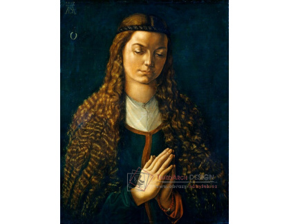 VR12-47 Albrecht Dürer - Portrét mladé ženy s rozpuštěnými vlasy