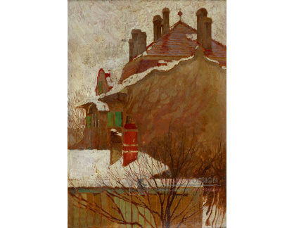 D-7809 Egon Schiele - Domy v zimě