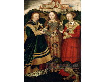 VlCR-123 Lucas Cranach - Svatá Barbara, Uršula a Margareta