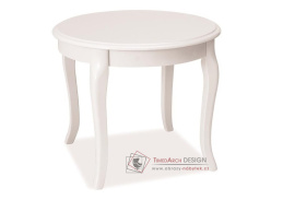 ROYAL D, konferenční stolek pr. 60cm, bílá