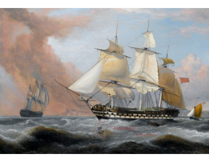 VL24 Dominic Serres - Kapitán George Montagu of the Pearl a španělská fregata To Santa Monica u Azor 14.9.1779