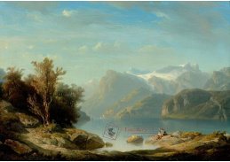 DDSO-594 Francois Diday - Lucernské jezero z Brunnen s výhledem na Seelisberg
