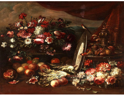 DDSO-1443 Neznámý autor - Zátiší s květinami a ovocem