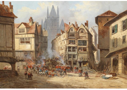 SO XIII-445 Neznámý autor - Pouliční boje v Rouen 1859