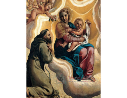 XV-182 Antonio Carracci - Madonna s dítětem a svatým Františkem