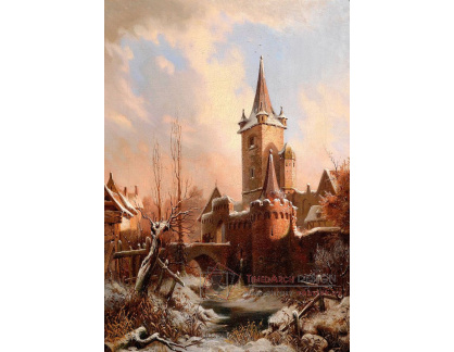 XV-307 Carl Ludwig Ferdinand Messmann - Zámek v zimní krajině