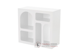 GORLA, policová knihovna, bílá