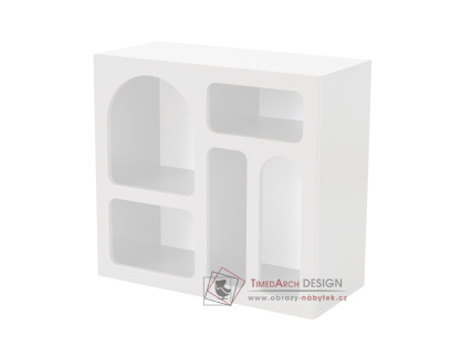 GORLA, policová knihovna, bílá