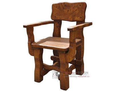 OM-098, zahradní židle s područkami, olšový masív výběr moření