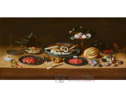 A-8800 Jan Van Kessel - Zátiší z ovoce s pečivem