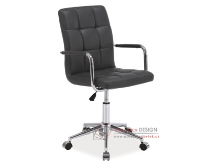 Q-022, kancelářská židle, ekokůže šedá