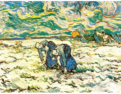 R2-1562 Vincent van Gogh - Ženy pracující na zasněženém poli