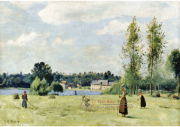 KO IV-116 Jean-Baptiste-Camille Corot - Sušení sena v Avray