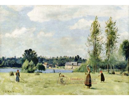 KO IV-116 Jean-Baptiste-Camille Corot - Sušení sena v Avray